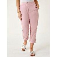 Roman Petite Cotton Blend Stretch Chino Trousers - Light Pink