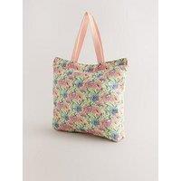 Cath Kidston Yellow Bunnies Floral Print Large Foldaway Tote Bag