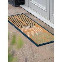 Gallery Direct Ikat Arch Double Doormat 400X1200Mm - Multi