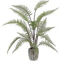 Gallery Direct Tall Fern In Textured Grey Ceramic Pot