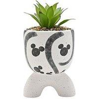 Disney Mickey Shapes Arch-Footed Planter With Faux Plant