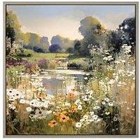 Gallery Direct Wildflower Reflections Framed Canvas Wall Art