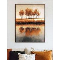 Gallery Direct Golden Tree Line Framed Canvas Wall Art