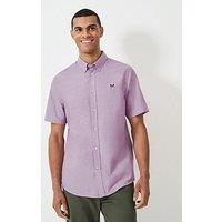 Crew Clothing Short Sleeve Cotton Oxford Shirt - Pink