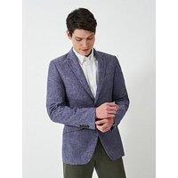 Crew Clothing Fortescue Linen Blazer -Dark Blue