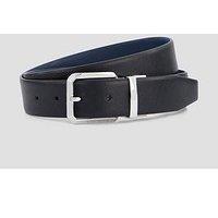 Valentino Marnier Pin Buckle Reversable Leather Belt - Navy/Black