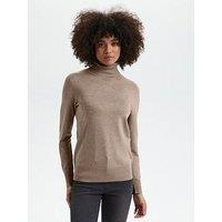 Saint Tropez Mila Rol Neck Jumper - Beige