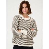 Kaffe Ellery Striped Pullover - Green