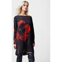French Connection Oversized Long Sleeve Chiffon Floral Mini Dress
