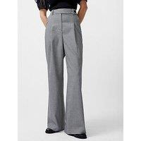 French Connection Houndstooth Print Full-Length Flared Trousers