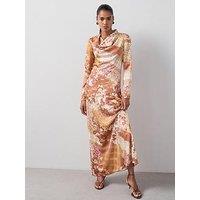 The Very Collection Cut About Print Cowl Maxi Dress - Multi