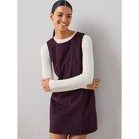The Very Collection Cord Mini Shift Dress - Plum