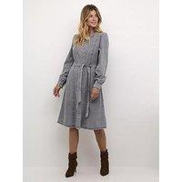 Cream Ruth Denim Dress - Grey