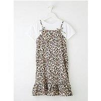 V By Very Girls 2 In 1 Cami Dress With Long Sleeve Top - Multi
