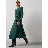 The Very Collection Stud Detail Midi Dress - Green