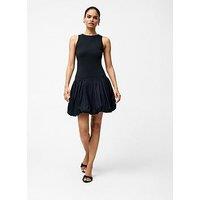 French Connection Cotton Bubble Hem Sleeveless Mini Dress