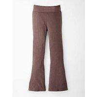 V By Very Girls Flare Cotton Leggings - Dark Grey