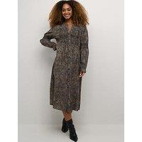 Cream Tiah Shirt Dress - Multi