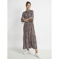 Cream Alora Long Dress - Brown