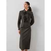 The Very Collection Checked Midi Shirt Dress - Print