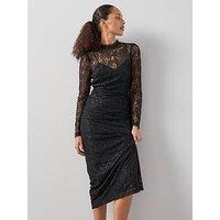 The Very Collection Lace Sequin Midaxi Dress - Black