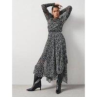 The Very Collection Embellished Hanky Hem Printed Midaxi Dress - Print