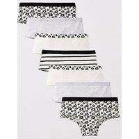 V By Very Girls 7 Pack Mono Print Briefs - Multi