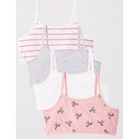 V By Very Girls 4 Pack Bow Crop Tops - Multi