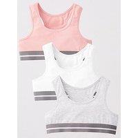 The Very Collection Girls 3 Pack Sporty Crop Top - Multi