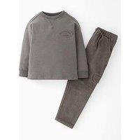 Mini V By Very Boys Drop Shoulder Nyc Sweatshirt And Cord Trousers Set - Multi