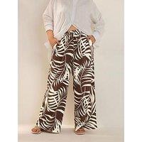 Yours Curve Pull On Woven Wide Leg Trouser
