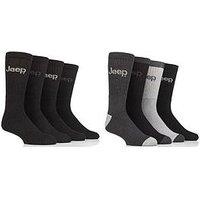 Sockshop Jeep Plain Cotton Boot Crew Socks 8 Pack