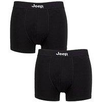 Jeep Plain Hipster Trunks 2 Pack - Black