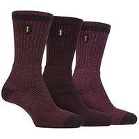 Sockshop Jeep Terrain Leisure Crew Socks 3 Pack - Brown