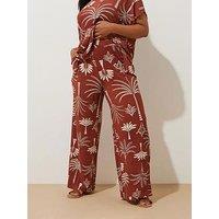 Yours Curve Plisse Wide Leg Trouser