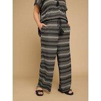 Yours Curve Zig Zag Wide Leg Trouser