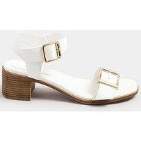 Yours Extra Wide Fit Mid Block Buckle Sandal