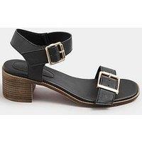 Yours Extra Wide Fit Mid Block Buckle Sandal