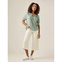 M&Co Ecru Wide Leg Crop
