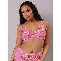 Yours Curve Butterfly Embroidered Underwired Bra