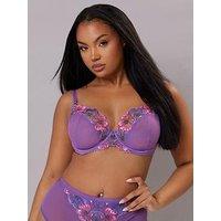 Yours Curve Floral Embroidered Underwired Bra