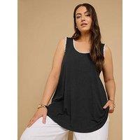 Yours Curve Stitch Swing Vest