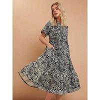Yours Curve Cotton Tiered Dress