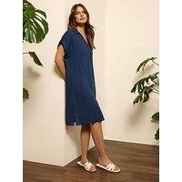 M&Co Relaxed Shirt Dress - Blue