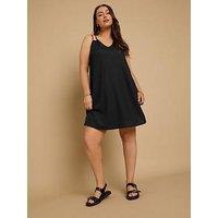 Yours Curve Double Strap Cami Dress - Black