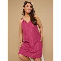 Yours Curve Double Strap Cami Dress - Pink