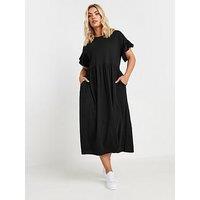 Yours Curve Frill Cotton Midaxi Dress
