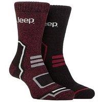 Sockshop Jeep Tech Thermal Boot Crew Socks 2 Pack - Multi