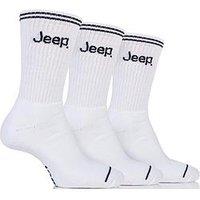 Sockshop Jeep Cushioned Crew Socks 3 Pack - White