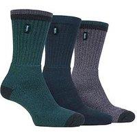Sockshop Jeep Terrain Leisure Crew Socks 3 Pack - Green